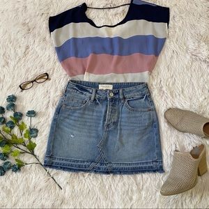 PacSun Raw Hem Jean Skirt